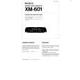 SONY XM-601 Owners Manual SONY XM-601 Owners Manual