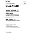 SONY CDX-A40RF Owners Manual SONY CDX-A40RF Owners Manual