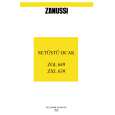ZANUSSI ZGL649IW Owners Manual ZANUSSI ZGL649IW Owners Manual