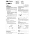 PIONEER S-F60/SXTW/EW5 Owners Manual PIONEER S-F60/SXTW/EW5 Owners Manual