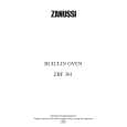 ZANUSSI ZBF361X Owners Manual ZANUSSI ZBF361X Owners Manual