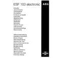 AEG ESF103 Owners Manual AEG ESF103 Owners Manual