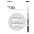 ONKYO T405X Owners Manual ONKYO T405X Owners Manual