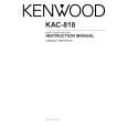 KENWOOD KAC818 Owners Manual KENWOOD KAC818 Owners Manual