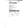 SONY CDX-A35RF Owners Manual SONY CDX-A35RF Owners Manual