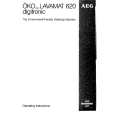 AEG LAV620DIG. Owners Manual AEG LAV620DIG. Owners Manual