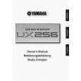 YAMAHA UX256 Owners Manual YAMAHA UX256 Owners Manual