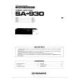 PIONEER SA-930 Owners Manual PIONEER SA-930 Owners Manual