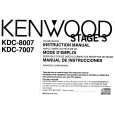 KENWOOD KDC7007 Owners Manual KENWOOD KDC7007 Owners Manual