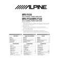 ALPINE MRV-F340 Owners Manual ALPINE MRV-F340 Owners Manual