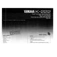 YAMAHA K-222 Owners Manual YAMAHA K-222 Owners Manual