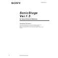 SONY SONICSTAGE15 Owners Manual SONY SONICSTAGE15 Owners Manual