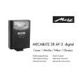 METZ MECABLITZ 28AF-3 DIGITAL Owners Manual METZ MECABLITZ 28AF-3 DIGITAL Owners Manual