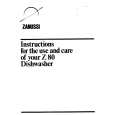 ZANUSSI Z80 Owners Manual ZANUSSI Z80 Owners Manual