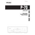 TEAC P-70 Owners Manual TEAC P-70 Owners Manual
