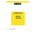 ZANUSSI ZDF400 Owners Manual ZANUSSI ZDF400 Owners Manual