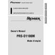 PIONEER PRS-D1100M/XS/UC Owners Manual PIONEER PRS-D1100M/XS/UC Owners Manual