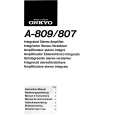 ONKYO A-809 Owners Manual ONKYO A-809 Owners Manual