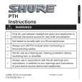 SHURE PTH Owners Manual SHURE PTH Owners Manual