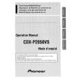 PIONEER CDX-P2050VS Owners Manual PIONEER CDX-P2050VS Owners Manual