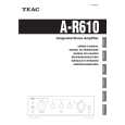 TEAC AR610 Owners Manual TEAC AR610 Owners Manual