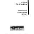 ARTHUR MARTIN ELECTROLUX MG2012 Owners Manual ARTHUR MARTIN ELECTROLUX MG2012 Owners Manual