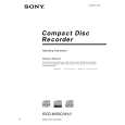SONY RCDW10 Owners Manual SONY RCDW10 Owners Manual