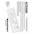 BLAUPUNKT ACS2500 Owners Manual BLAUPUNKT ACS2500 Owners Manual