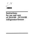ZANUSSI ZC518/8R Owners Manual ZANUSSI ZC518/8R Owners Manual