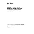 SONY MXP-2000 SERIES VOL 1 Owners Manual SONY MXP-2000 SERIES VOL 1 Owners Manual