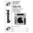 GEMINI CDJ-15 Owners Manual GEMINI CDJ-15 Owners Manual