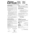 PIONEER S-ST70-CR/XDCN Owners Manual PIONEER S-ST70-CR/XDCN Owners Manual