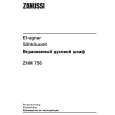 ZANUSSI ZHM756X Owners Manual ZANUSSI ZHM756X Owners Manual