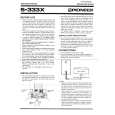 PIONEER S333X Owners Manual PIONEER S333X Owners Manual