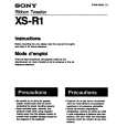 SONY XS-R1 Owners Manual SONY XS-R1 Owners Manual