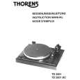 THORENS TD2001 Owners Manual THORENS TD2001 Owners Manual