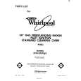 WHIRLPOOL SF3020SPW0 Parts Catalog WHIRLPOOL SF3020SPW0 Parts Catalog