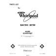 WHIRLPOOL LE5800XSW2 Parts Catalog WHIRLPOOL LE5800XSW2 Parts Catalog