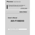 PIONEER AVH-P7490DVD Owners Manual PIONEER AVH-P7490DVD Owners Manual