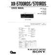 SONY XR5700RDS Service Manual SONY XR5700RDS Service Manual