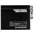 PIONEER CDX3 Owners Manual PIONEER CDX3 Owners Manual