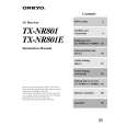 ONKYO TXNR801 Owners Manual ONKYO TXNR801 Owners Manual