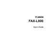 CANON FAXL800 Owners Manual CANON FAXL800 Owners Manual