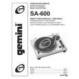 GEMINI SA-600 Owners Manual GEMINI SA-600 Owners Manual