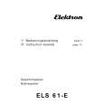 REX-ELECTROLUX ELS61-E Owners Manual REX-ELECTROLUX ELS61-E Owners Manual