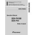 PIONEER DEH-P41 Owners Manual PIONEER DEH-P41 Owners Manual