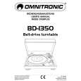 OMNITRONIC BD-1350 V13 Owners Manual OMNITRONIC BD-1350 V13 Owners Manual