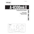 TEAC A-H300MII Owners Manual TEAC A-H300MII Owners Manual