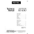 ROTEL RT-1010 Service Manual ROTEL RT-1010 Service Manual