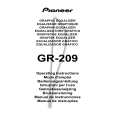 PIONEER GR-209/MYXCN Owners Manual PIONEER GR-209/MYXCN Owners Manual